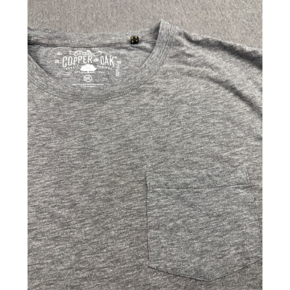 Copper & Oak Supply Co. Gray XXL‎ Crew Neck Short Sleeve T-Shirt Mens